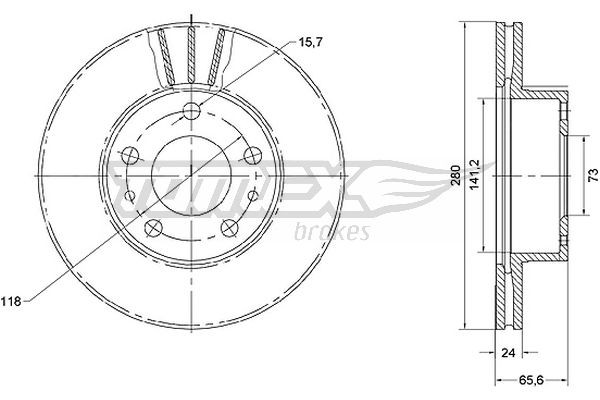 TOMEX Brakes Bremsscheibe